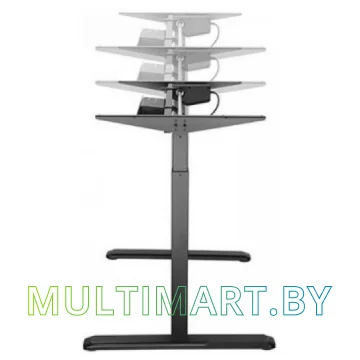 Стол для работы стоя ErgoSmart Electric Desk 1360x800x36 мм (альпийский белый/черный) картинка 2